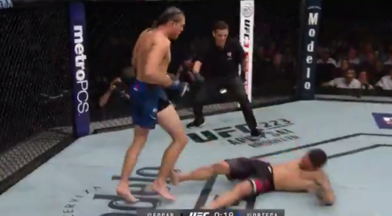 Frankie Edgar Gets Knocked Out By An Insane Uppercut That Lifted Him