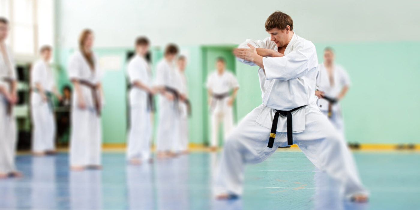 Lesson in karate school