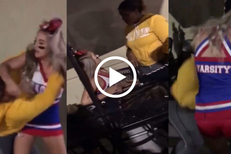 Cheerleader Destroys Bully
